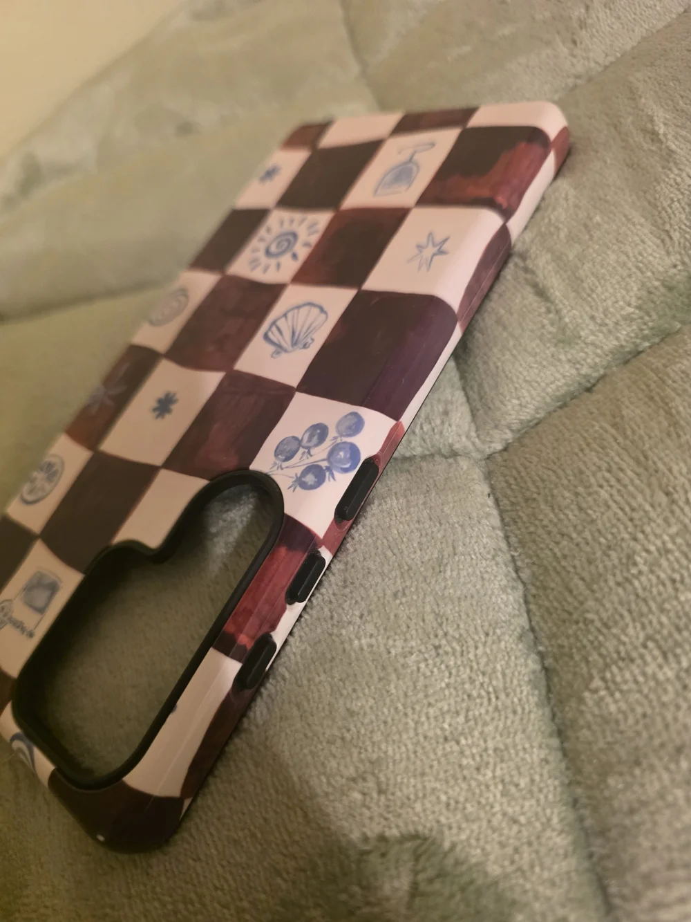 The Dairy Afternoon Mezze Maroon Checkered Phone Case Galaxy S25 Ultra Beachy